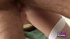 Watch her cunt get ripped in the store