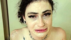 Bound slut endures rough anal fucking