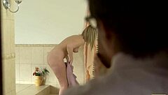 In daddy4k, after shower, girl gets pleasured by old man