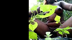 i observed a tribal african woman exploring herself in the woods
