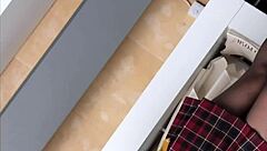 Upskirt voyeur catches public skirt flash