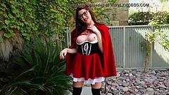 Amber Hahn Masturbates in Little Red Costume