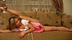 i stretch flexibly on webcam