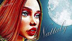 nattaly and her lover in a cartoon world