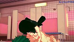 I Watch Himiko Toga and Tsuyu Asui Fuck Izuku Midoriya in Intense Creampie Sex