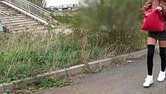 tattooed german blonde milf meets public agent