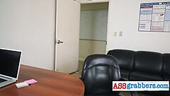 Gay hardcore sex in office after receiving the donuts of the day