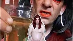 Bisexual Sissy Male Naked, Exposed, Taking Pee, Swallowing It