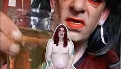 Bisexual Sissy Male Naked, Exposed, Taking Pee, Swallowing It