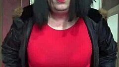 Intense homemade session with my old red and black masturbation machine for bisexual pleasure.