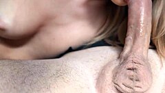 Wow, teen amateur gets cum in mouth after blowjob!