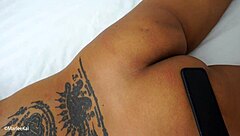 Asian girlfriend tied for hot wax and spanking