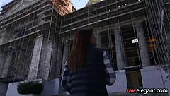 Anally fucked maid plowed on all fours