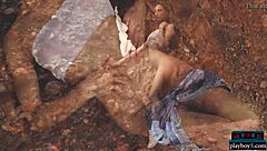 perfect all natural milf gloria sol feels free undressing outdoors in the mountains