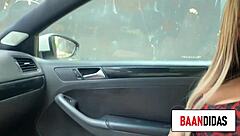 I fucked a hot blonde Brazilian slut in the streets