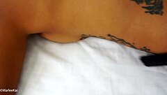 Asian girlfriend tied for hot wax and spanking