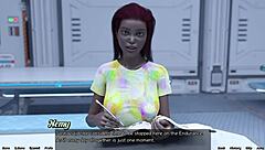 Stranded in space! Motorboating the blonde virgin's big tits!