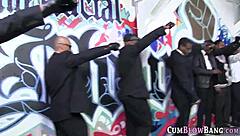 Look, Slender Teen 18+ Sucks BBCs in Wild Blowbang