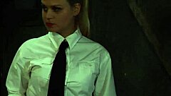 no escape from whipping her chained body