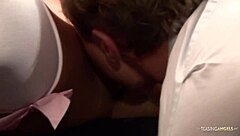 Kinky Maid Cleans Cock with Her Ass!