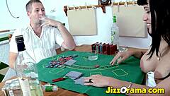 Big tits spanish babe loses poker and gets fucked