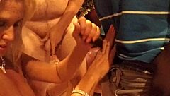 Milf Giving Handjob To Big Black Cock In Shop Cumshot