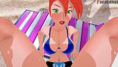 yae miko bikini sex on the beach pov