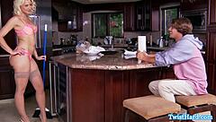 anikka albrite licking up his cum from cock