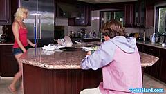 anikka albrite licking up his cum from cock