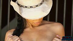 Briana Ashley Strips Outdoors On Ranch