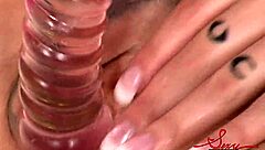 Alira Astro's Extreme Masturbation With Glass Dildo And Big Tits