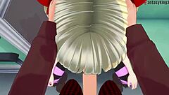 Airi Akizuki sucks cock on public bus in blonde hentai POV fantasy.