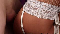 kinky centerfold gets cum load on her face gulping all the semen