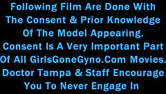 Doctor Tampa gives Jasmine Rose a required gyno exam for university entrance
