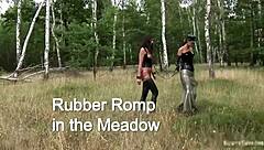 two hot girls have fun painting each other