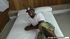 Rome Major Cums on Sydnee Capris Shaved Pussy After Licking and Handjob in Lingerie