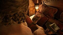 hey, check out this rdr2 inspired scene where karen rides arthur's big cock