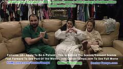 Doctor Tampa gives Jasmine Rose a required gyno exam for university entrance