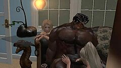 All muscled old negro bull flashes huge dick on facetime, white girls come running