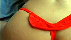 Hottie In Red Lingerie Giving Hot