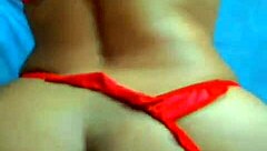 Hottie In Red Lingerie Giving Hot