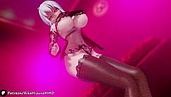 Yowane Haku does sexy dance in MMD R-18 video