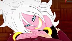 i watch android 21 transform in dragon ball zex, sheer fantasy