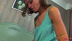 European Lesbians Tease in Pantyhose and Heels