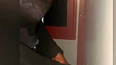 Black stripper says, 'Can I handle two big black cocks in ATL gloryhole?'