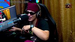 Kiara Blay Enjoys Studio Toys Almost Inserting Into Pussy In Podcast Barraco Complete In Sheer Red