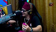 Kiara Blay Enjoys Studio Toys Almost Inserting Into Pussy In Podcast Barraco Complete In Sheer Red