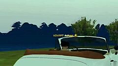 getting frisky outdoors in car at greystone mansion