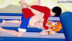 nami and vivi join luffy in one piece hentai adventure