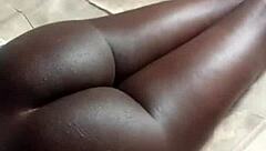 I get my beautiful black ass played with by mr g during amateur massage.